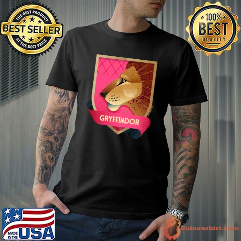 Harry Potter Deathly Hallows 2 Gryffindor Lion Logo T-shirt