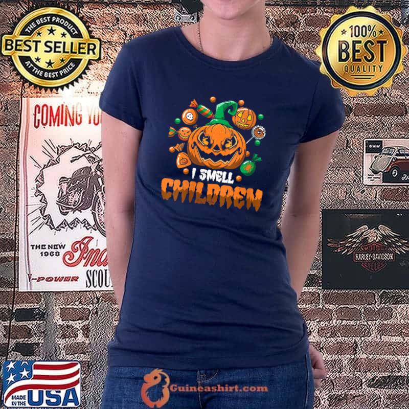 I Smell Children Pumpkin Monster To Halloween T- Ladiestee