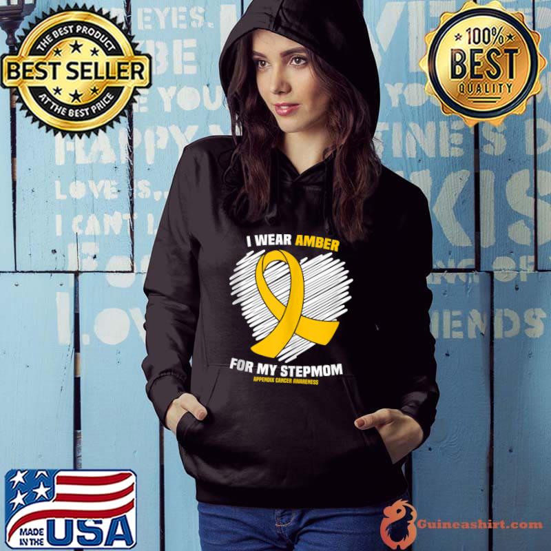 I Wear Amber For My Stepmom Appendix Cancer Awareness T-shirt