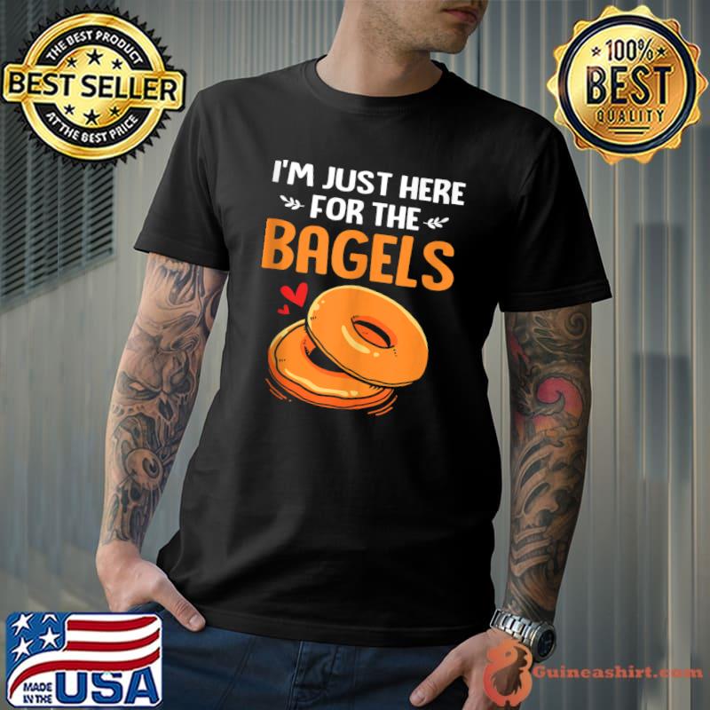 Im Just Here For The Bagels Funny Baker Foodie Men T-shirt