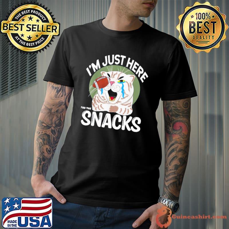 I’m Just Here For The Snacks USA Gamers Football Fans T-Shirt