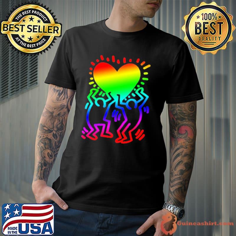Keith haring people love heart graphic street art Unisex