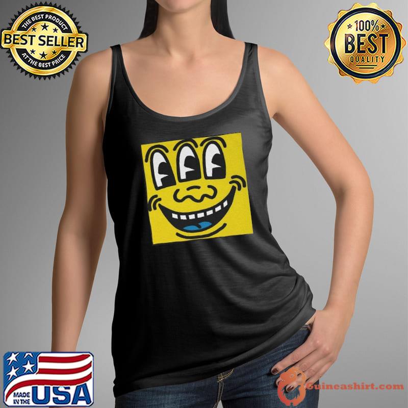 Keith haring smiley face mens black Tank Top