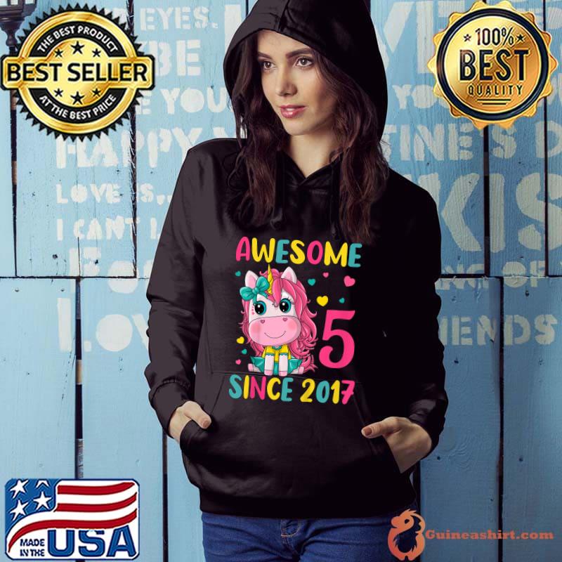 Kids 5th Birthday Party Unicorn Girl 5 Years Old Birthday T-Shirt Hoodie