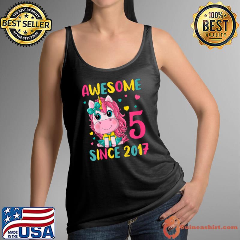 Kids 5th Birthday Party Unicorn Girl 5 Years Old Birthday T-Shirt Tank Top