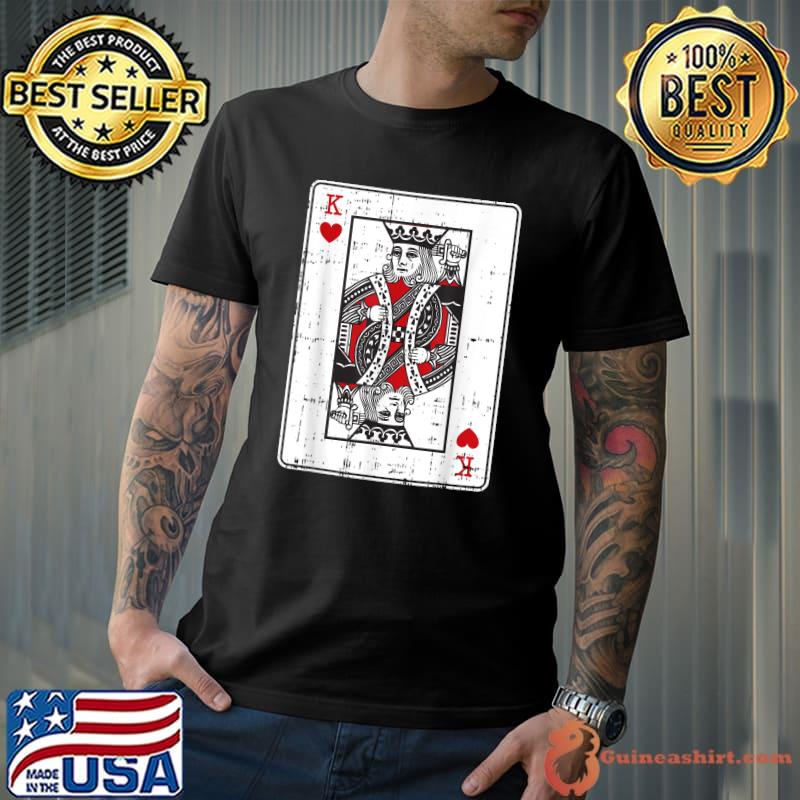 King Of Hearts Valentines Day Cool Playing Card V-Day Pajama T-Shirt