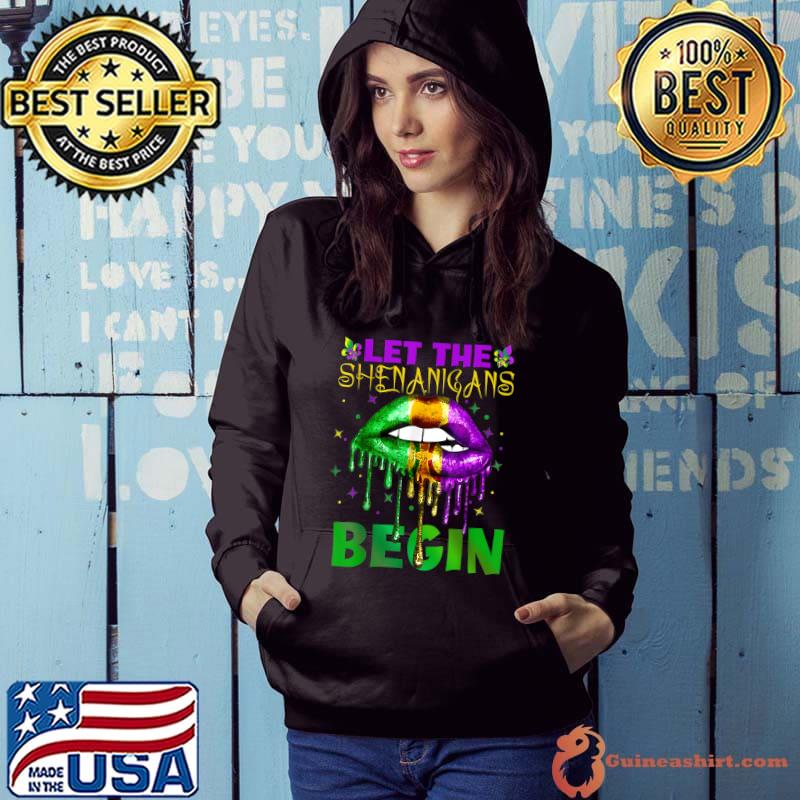Let The Shenanigans Begin Mardi Gras Sexy Lips Kids Men T-Shirt Hoodie