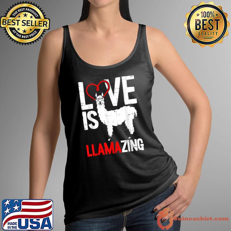 Llamazing Valentines Day Cute V-Day Heart Boys Girls Kids T-Shirt Tank Top