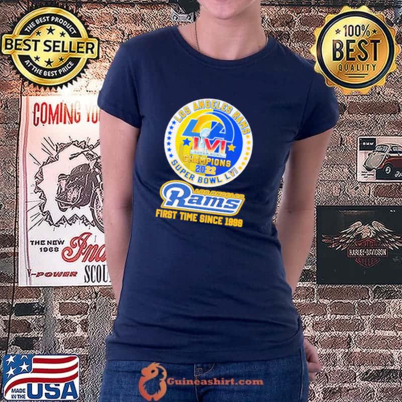 Los Angeles Rams super bowl champions 2022 first time since 1999 shirt,  hoodie, sweater and v-neck t-shirt