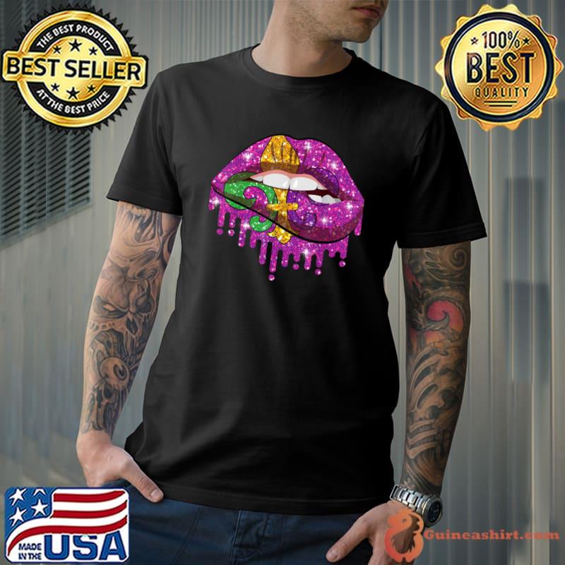 Mardi Gras Carnival Costume Purple & Gold for Women Girls T-Shirt