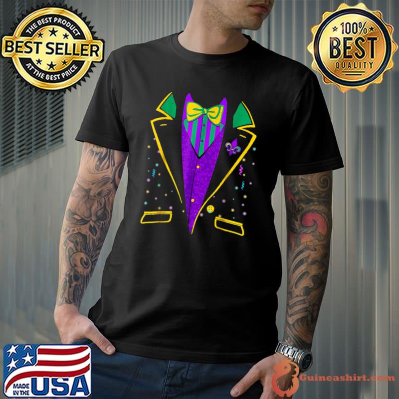 Mardi Gras Tuxedo Costume Funny Carnival Parade Design T-Shirt Unisex