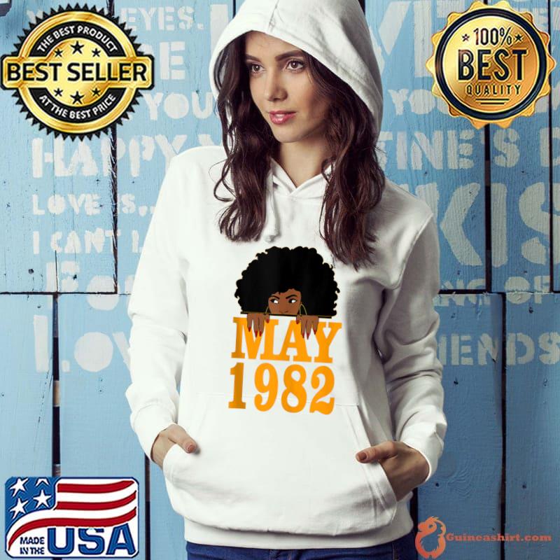 May 1982 40th Birthday 40 Years Old Black T-shirt