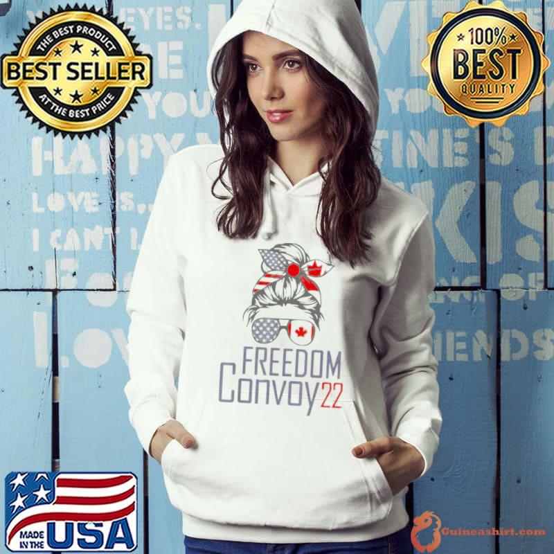 Messy bun freedom convoy 22 shirt