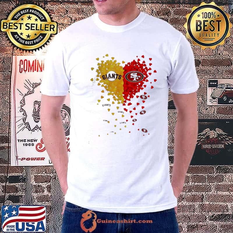 New York Giants Vs San Francisco 49ers Hearts Shirt Unisex