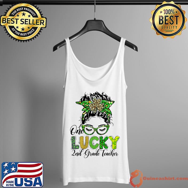 One Lucky 2nd Grade Teacher Happy St Patricks Day T- Tank Top