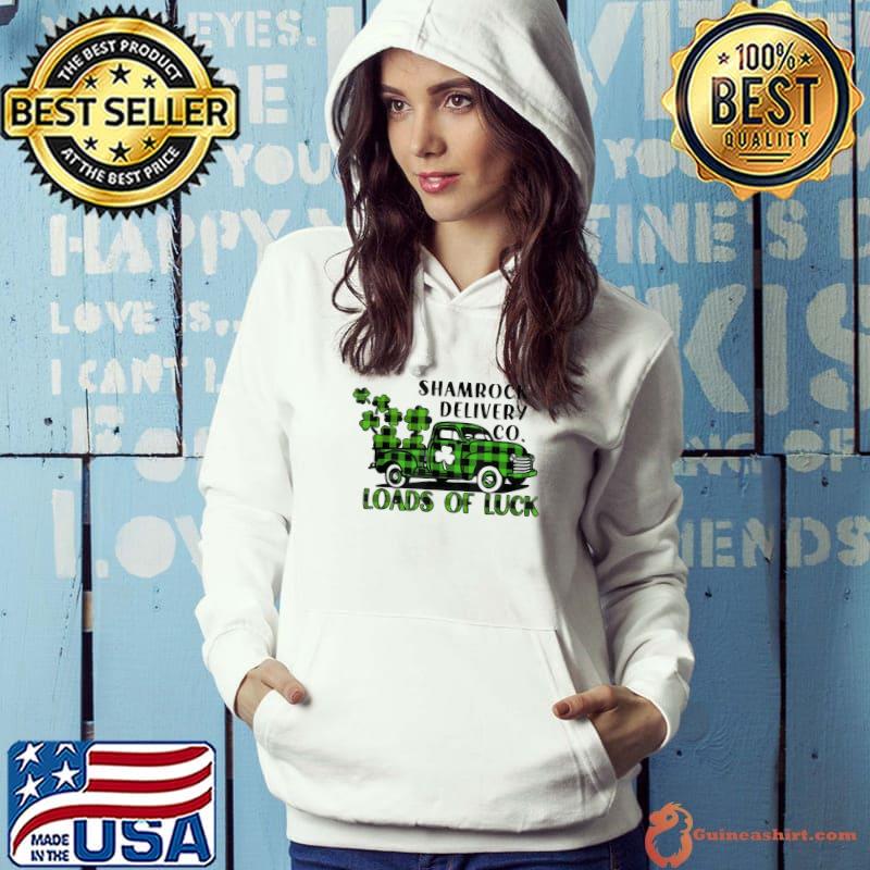 Original Loads of Luck Buffalo Plaid Truck Shamrock St. Patrick Day T-Shirt