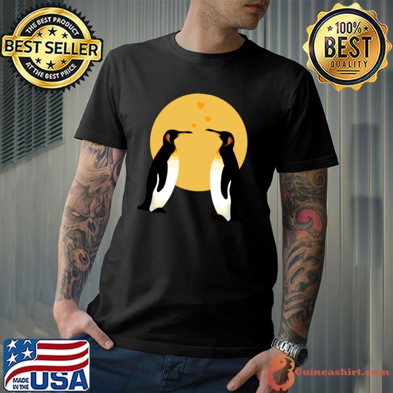 Penguin Couple Emperor Sea Bird King Penguin Lover Penguin T-Shirt