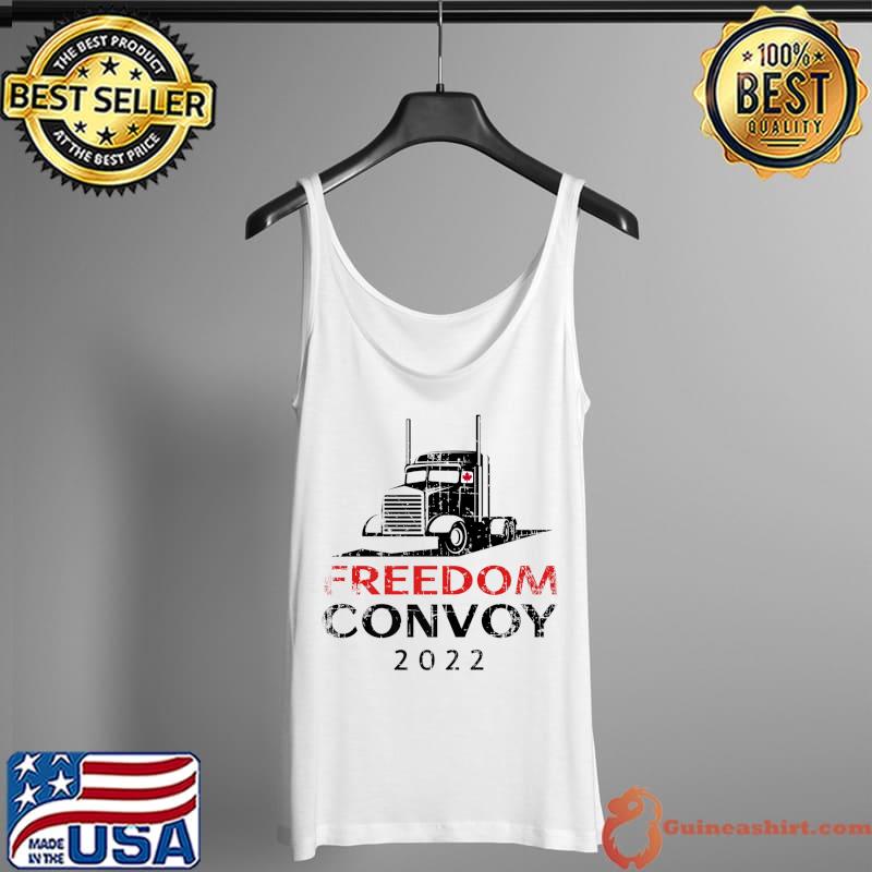 Premium Freedom Convoy 2022 Canadian Trucker Premium T-Shirt Tank Top