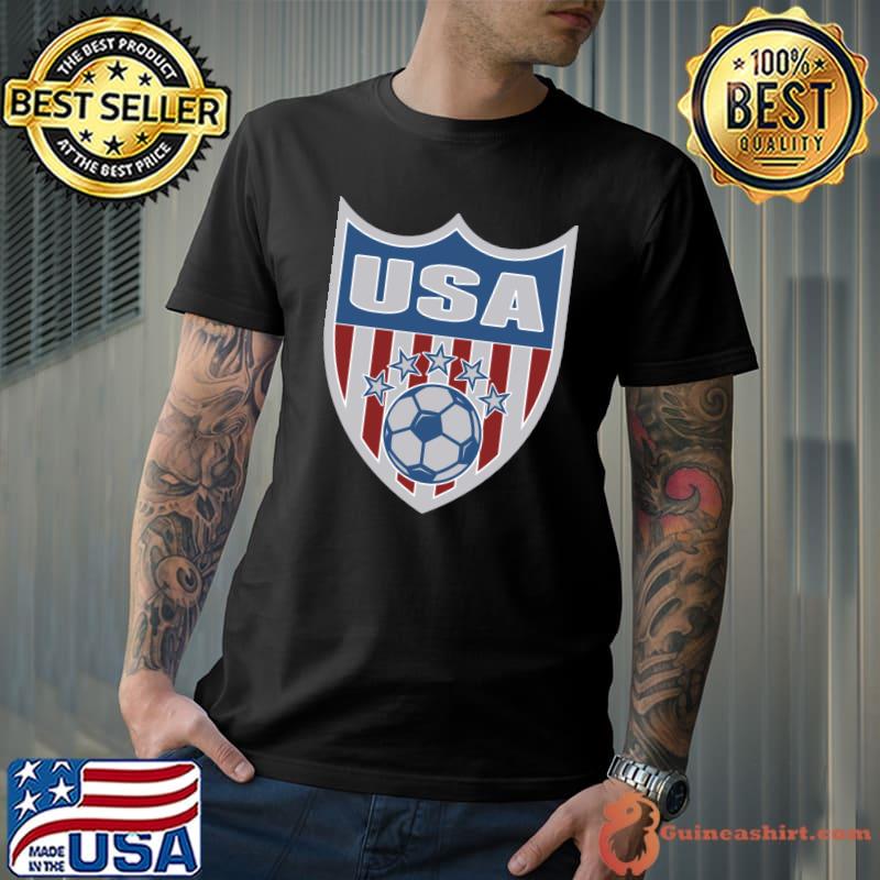 Proud America Soccer Team Supporter USA Flag Football Lovers T-shirt