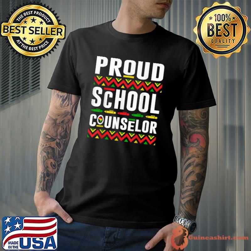 Proud School Counselor Black History Pride African American T-Shirt