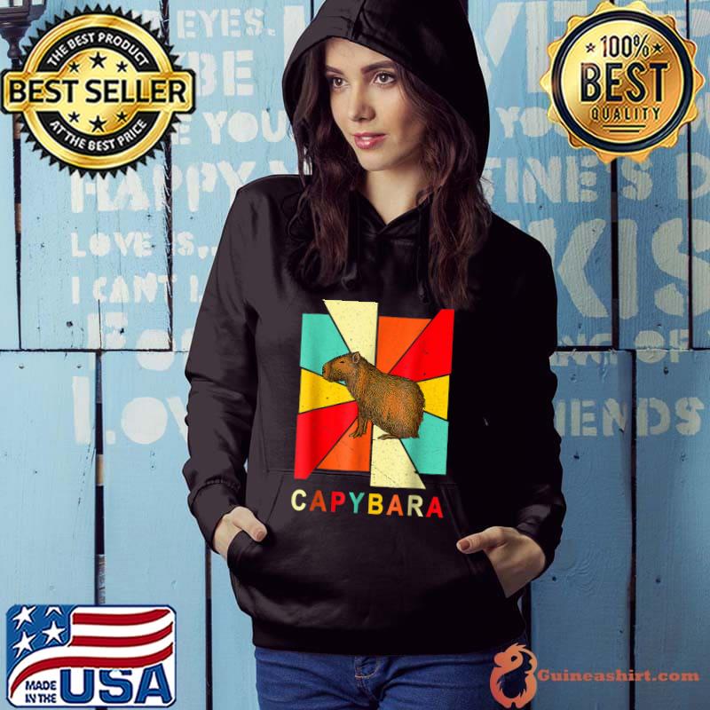 Retro Vintage Capybara Silhouette Capybara Lover Capybara T-Shirt Hoodie