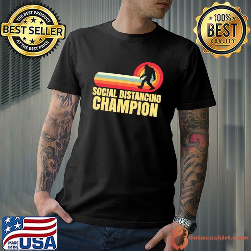 Social Distancing Champion Vintage Sasquatch Bigfoot T-shirt