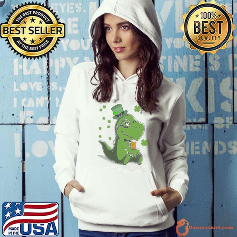 St Patrick’s Day Irish Leprechaun Dinosaur T Rex Beer Shirt