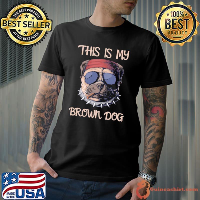 This is my brown dog pug sunny glasses Unisex