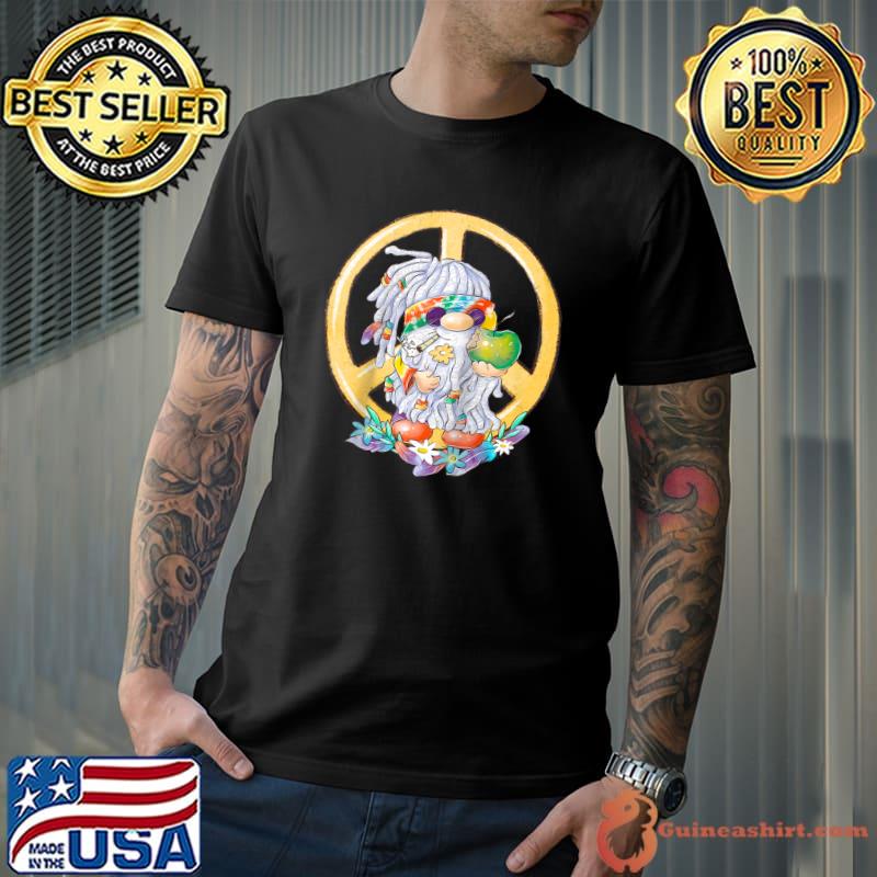 Tie-Dye Rasta Smoking GNOME, Stoner Gnome T-shirt