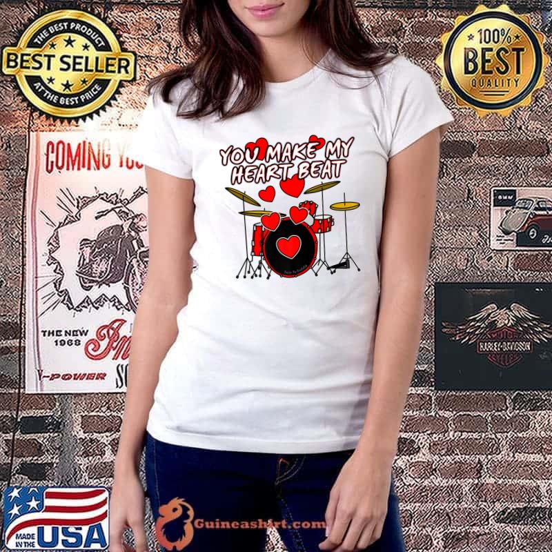 Valentines 2022 Drummer Drums Wedding Musician Anniversary Premium T-Shirt Ladiestee