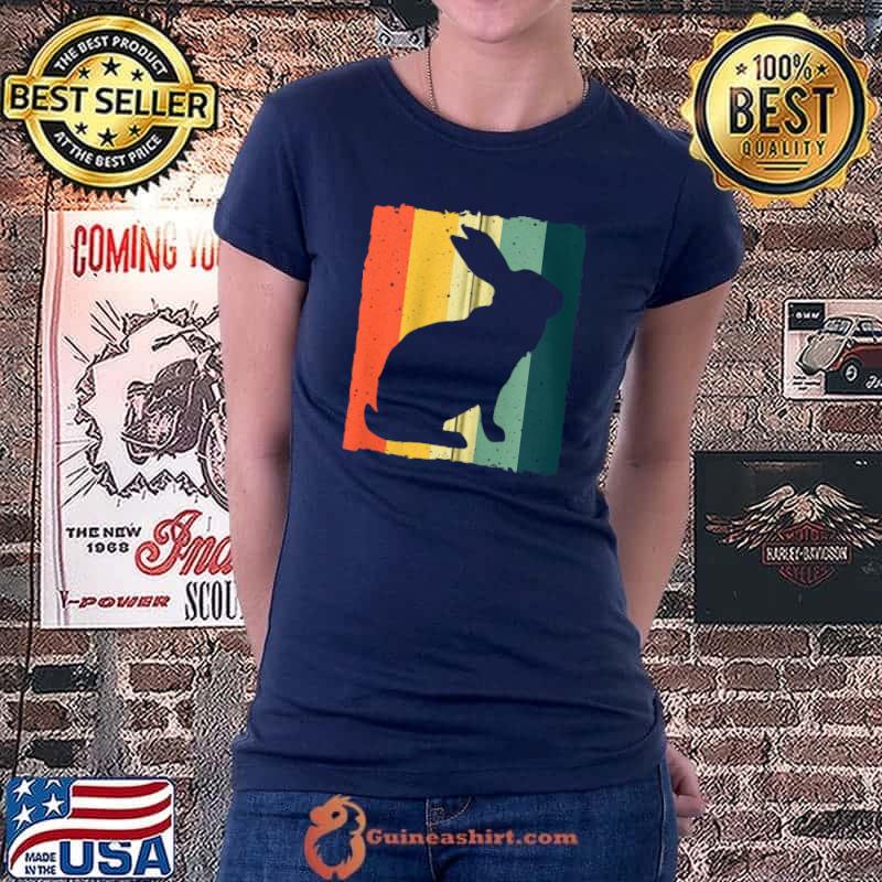 Vintage Rabbit Design Bunny Lover Men Women Boys Girls Kids T- Ladiestee