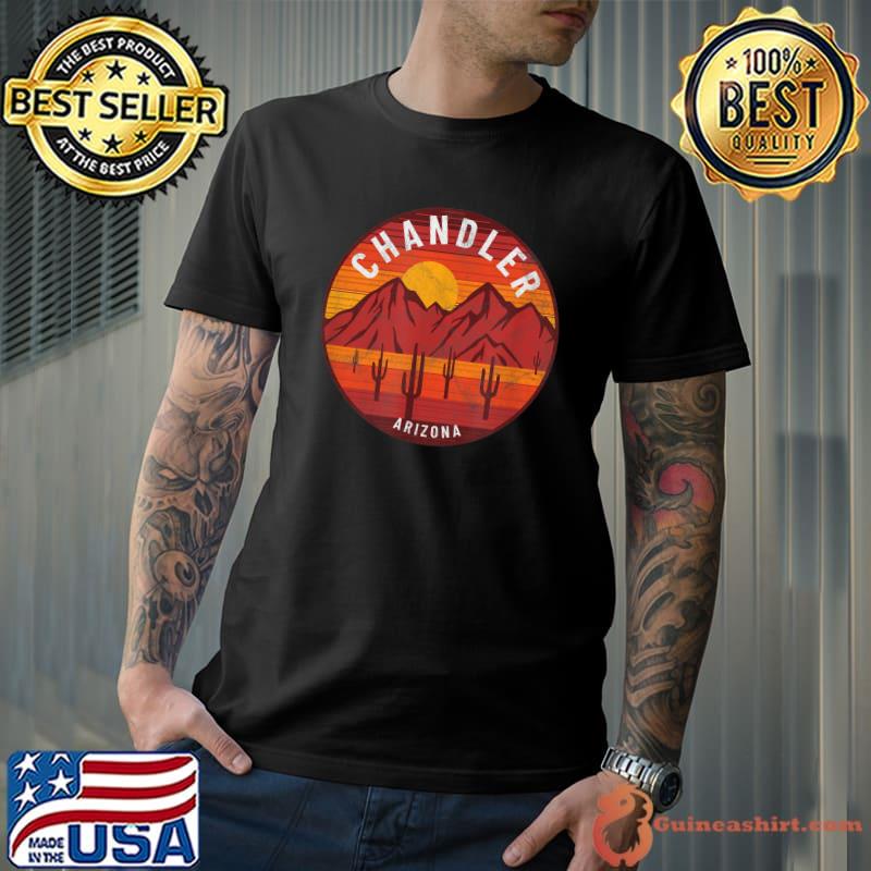 Vintage Retro Style Sunset Desert Landscape Chandler Arizona T-Shirt