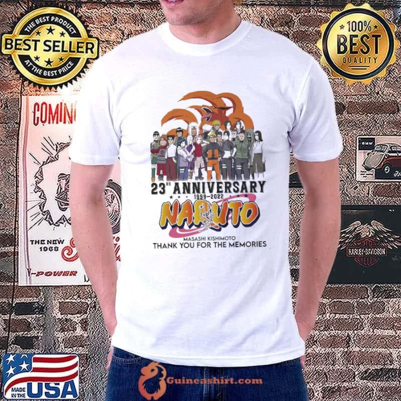 23rd Anniversary Naruto Thank You For The Memories Shirt