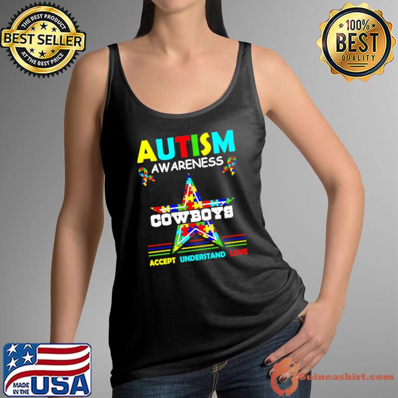 Autism Awareness Cowboys Accept Understand Love Shirt Tank Top