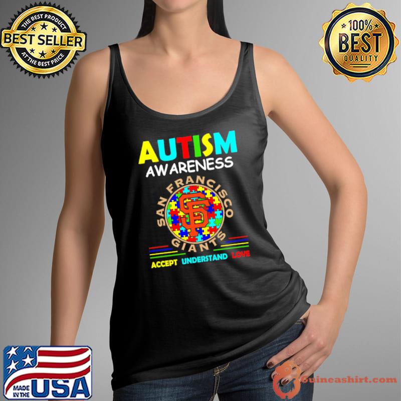 Autism Awareness San Francisco Giants Accept Understand Love Shirt Tank Top