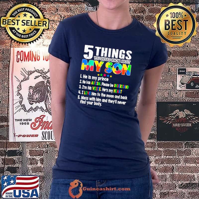 Autism Awareness Support Autism Son Kids For Mom Dad T-Shirt Ladiestee