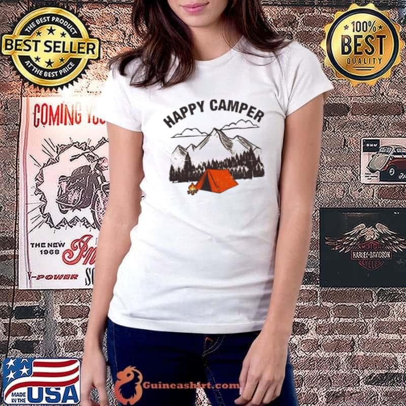 Awesome Happy Camper Mountain Shirt Ladiestee