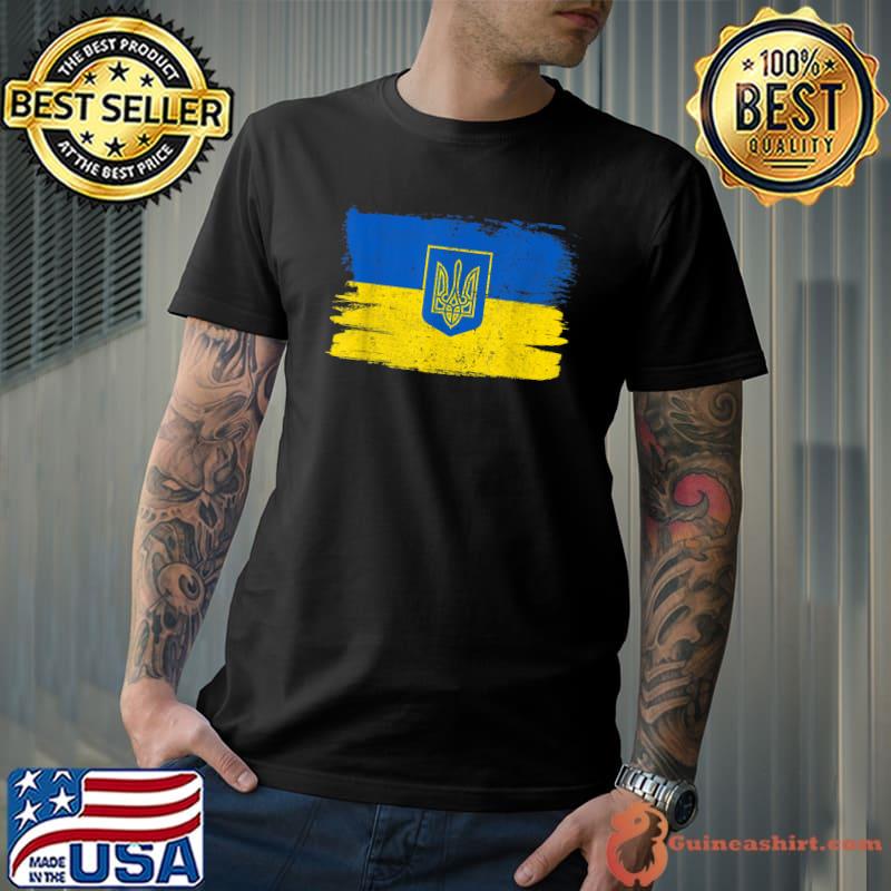 Awesome Ukraine Flag Ukrainian Support Friendship Peace Vintage T-Shirt