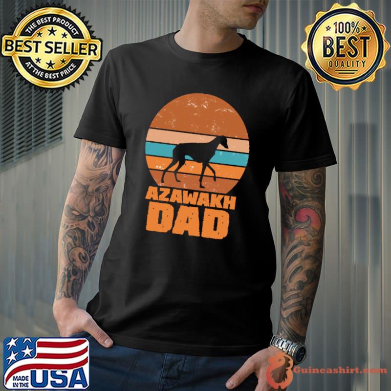 Azawakh Dad vintage dog dogs paw Azawakh accessories T-shirt