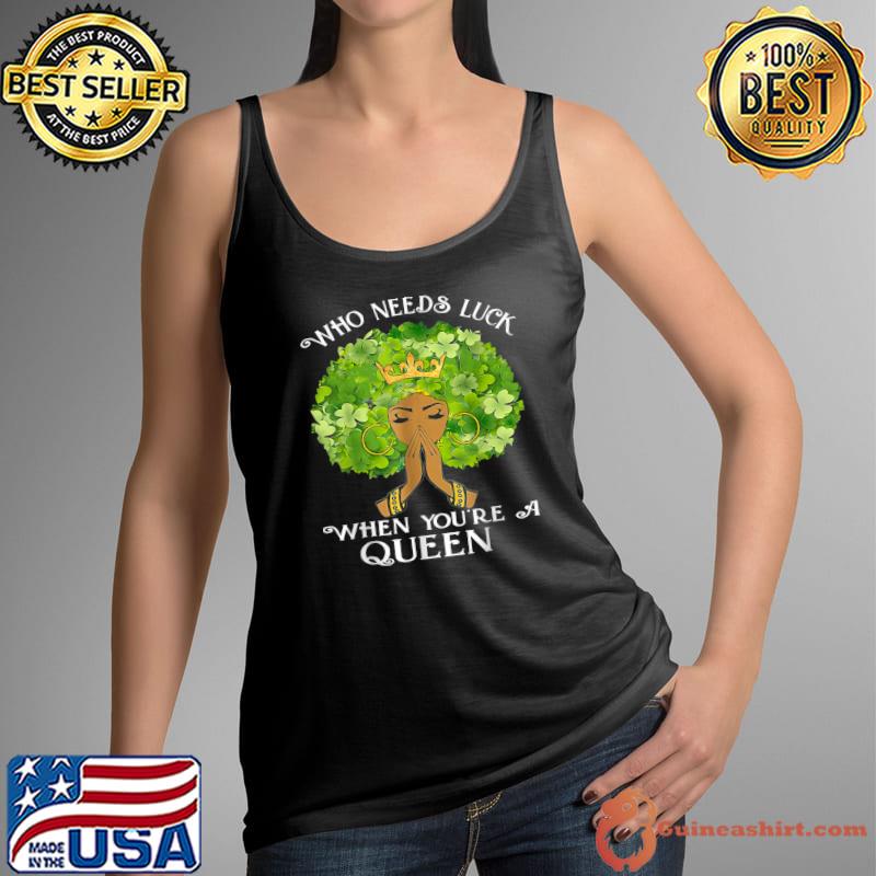 Black History Month Melanin Girl St Patrick's Day Shamrock T-Shirt