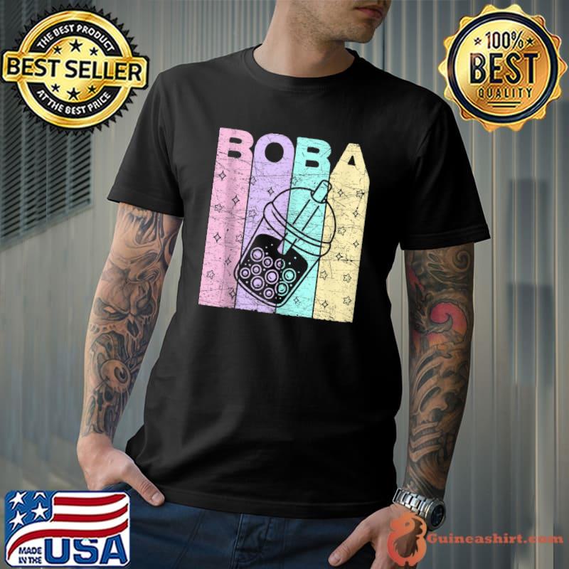 Boba Tea Pastel Bubble Tea Lover Retro T- Unisex