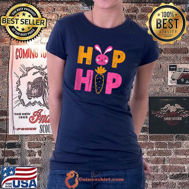 Cute Easter Bunny Vintage Easter Hop Hip Kids T- Ladiestee