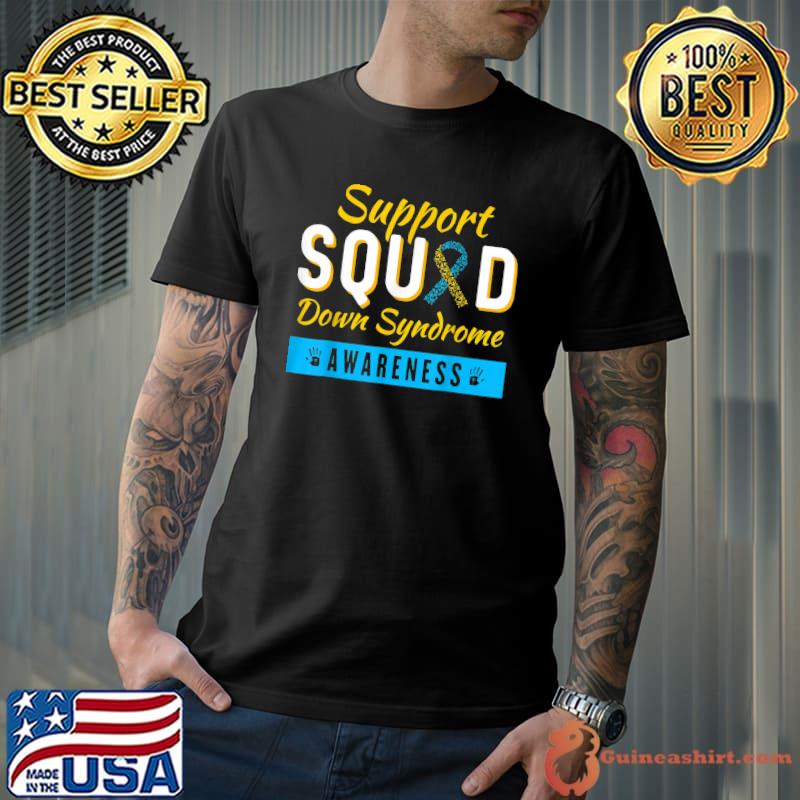 Down Syndrome Awareness month Ribbon Support Squad Men kids T-Shirt