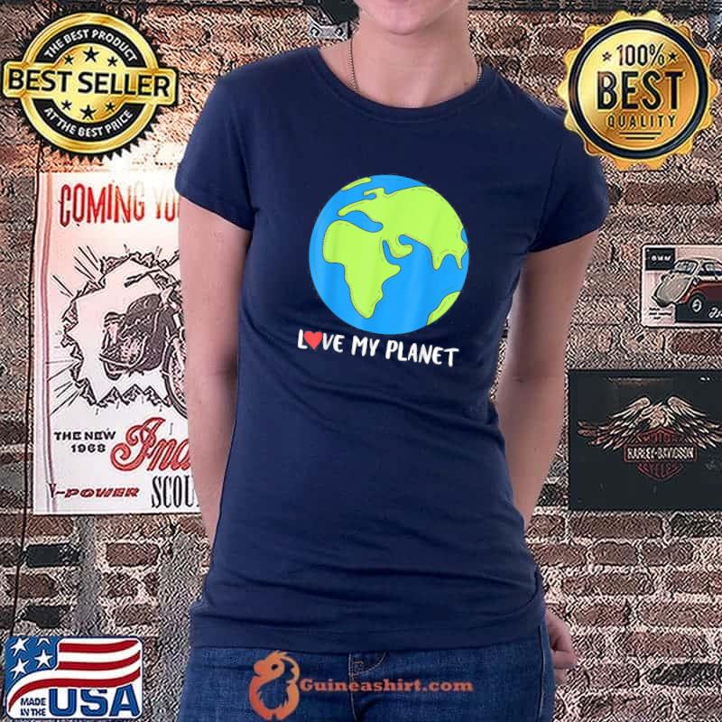 Earth Day Save The Planet Green Planet Love Recycle T-Shirt Ladiestee