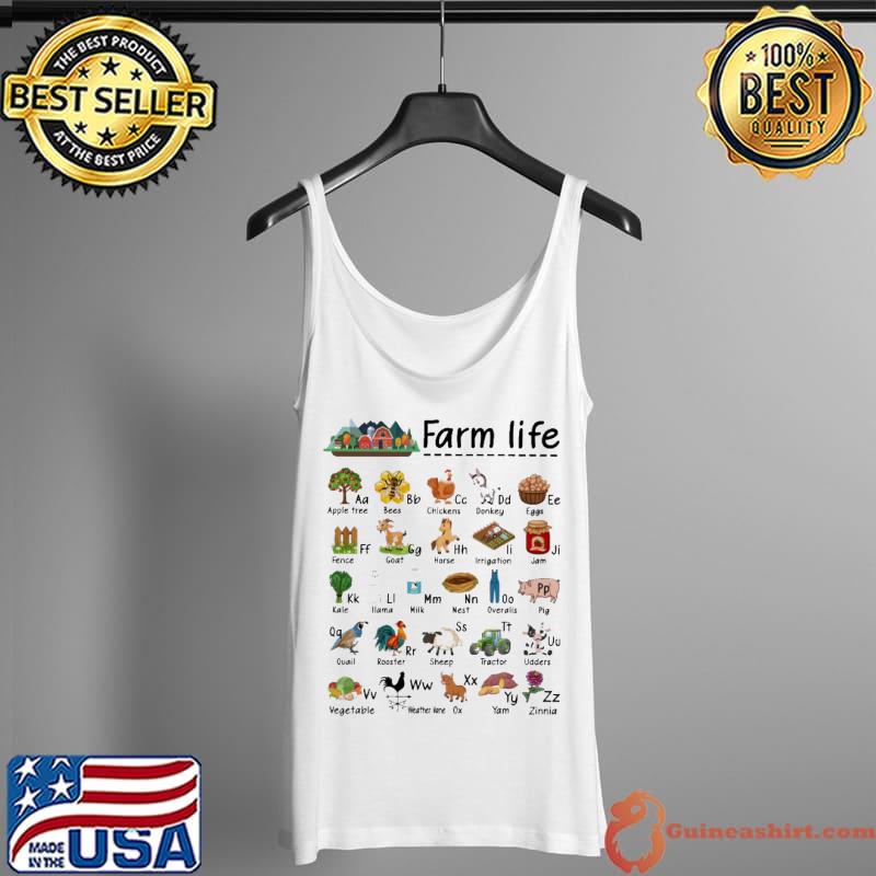 Farm life alphabet Tank Top