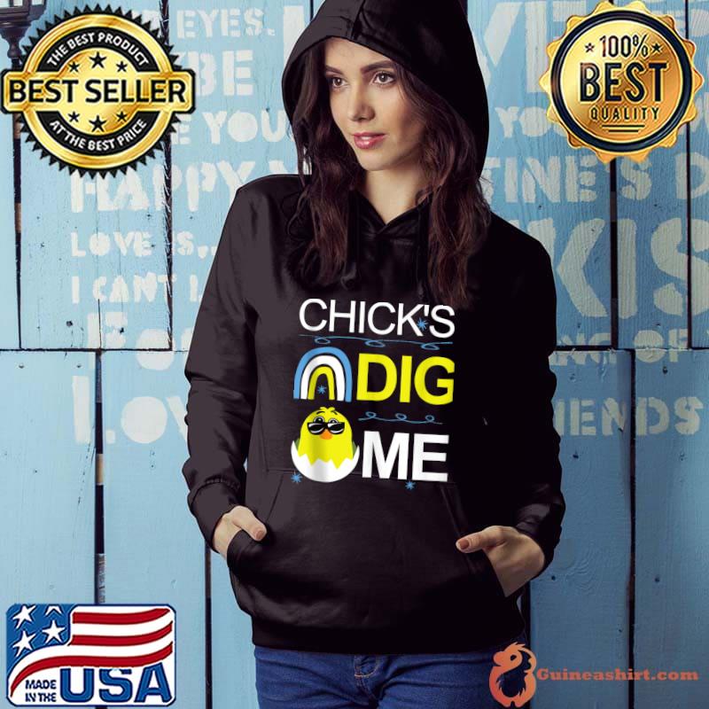 Fun Chick's Dig Me Easter Rainbow Graphic T- Hoodie