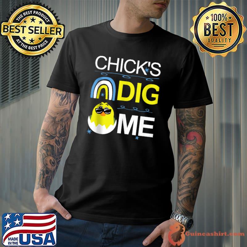 Fun Chick's Dig Me Easter Rainbow Graphic T-shirt