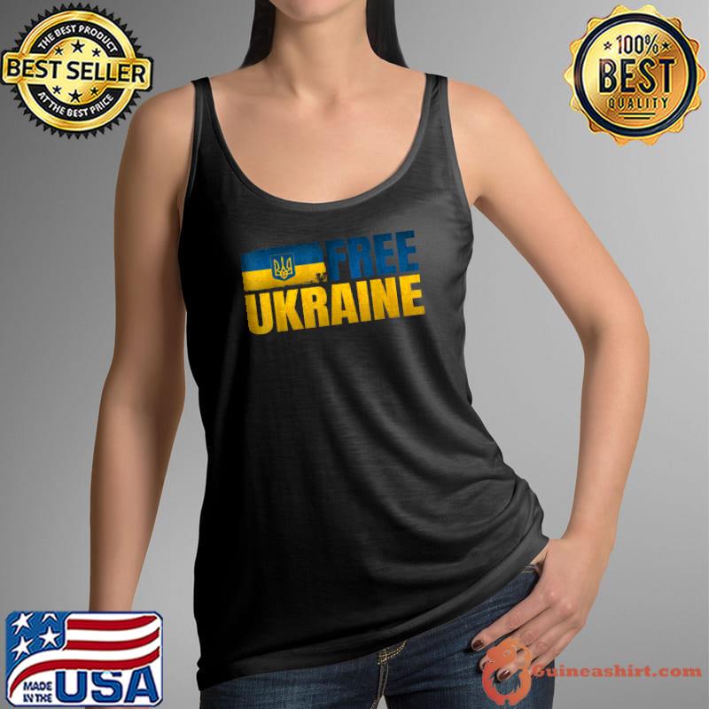 Funny Ukraine Free Shirts Support Ukrainians Ukraine Flag T-Shirt Tank Top