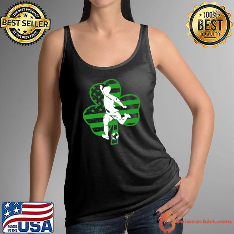 Funny Vintage Irish American Flag St Patricks Day Soccer T- Tank Top