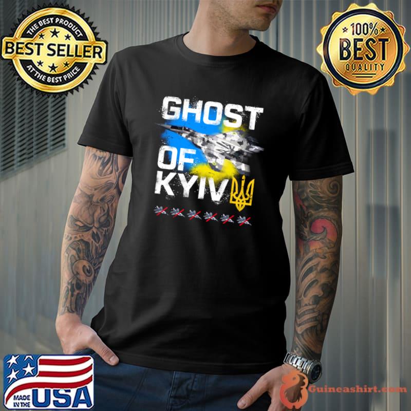 GHOST OF KYIV Ukraine fighter jet T-Shirt